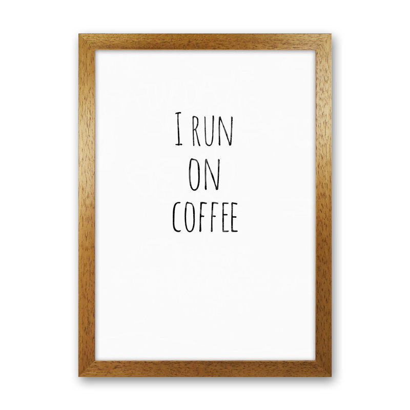 Coffee - Print, Oak Framed, 84cm H x 60cm W x 3cm D