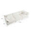 Canapé 3 places polyvalent et élégant avec coussins d'accoudoirs et coussins décoratifs, parfait pour tout salon.