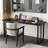 Black Rectangular Solid Wood+Iron desk-1000560072