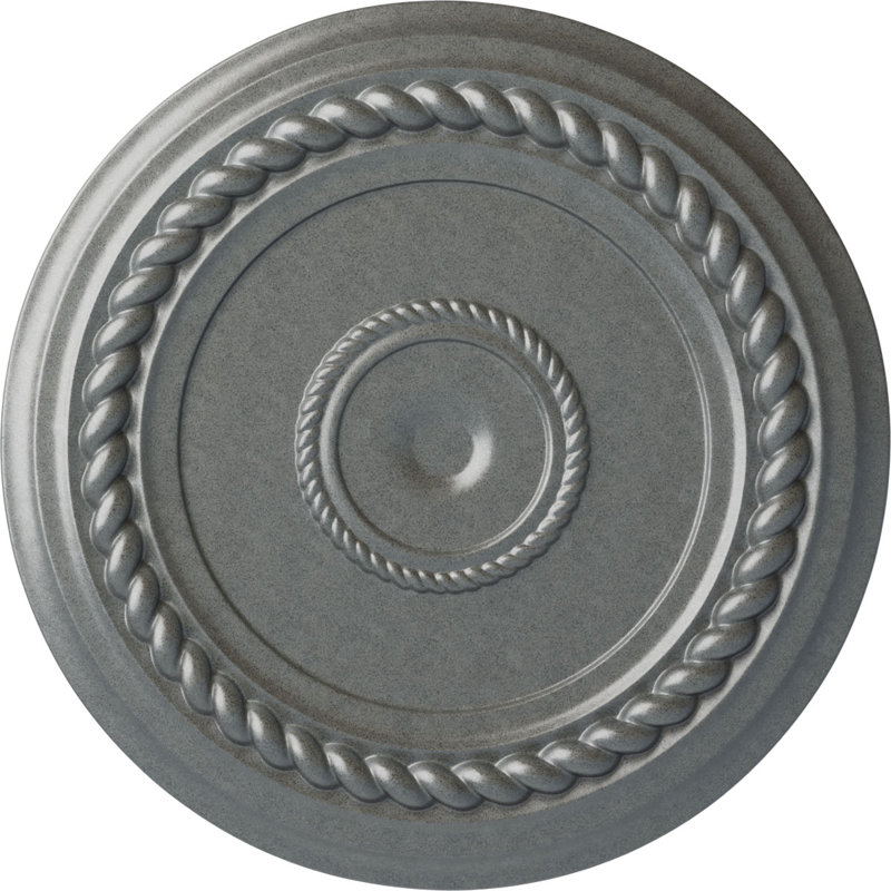 Médaillon de plafond H 19,625 po x l 19,625 po Alexandria, Platinum