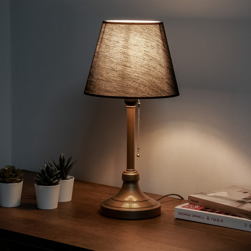 Lampe de table en métal, Noir