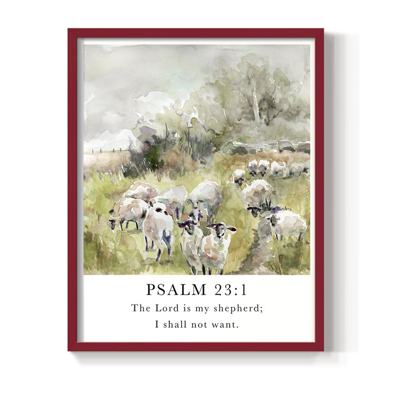 Psalm 23:1 Framed Print - Solid Wood, 30" H x 24" W