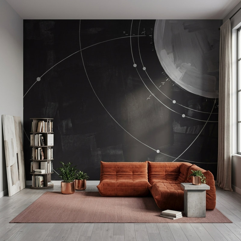 Papier peint astronomique astral, Peler et coller, 200 po x 120 po