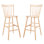Tabouret de bar et de comptoir en bois massif Stacee