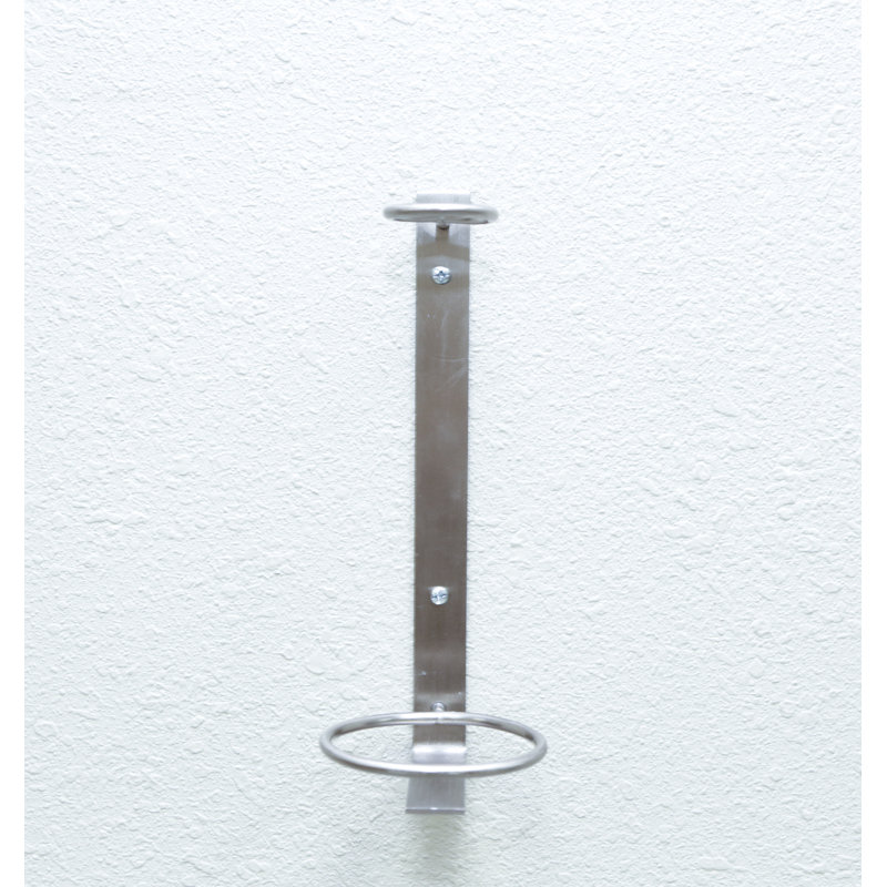 Knooce Wall Mounted Wine Bottle Rack, Nickel