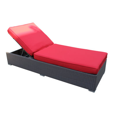 Chaise méridienne inclinable avec coussin Okamoto