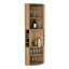 Armoire d'angle avec cinq tablettes, huit casiers à bouteilles et Macadamia Steamware