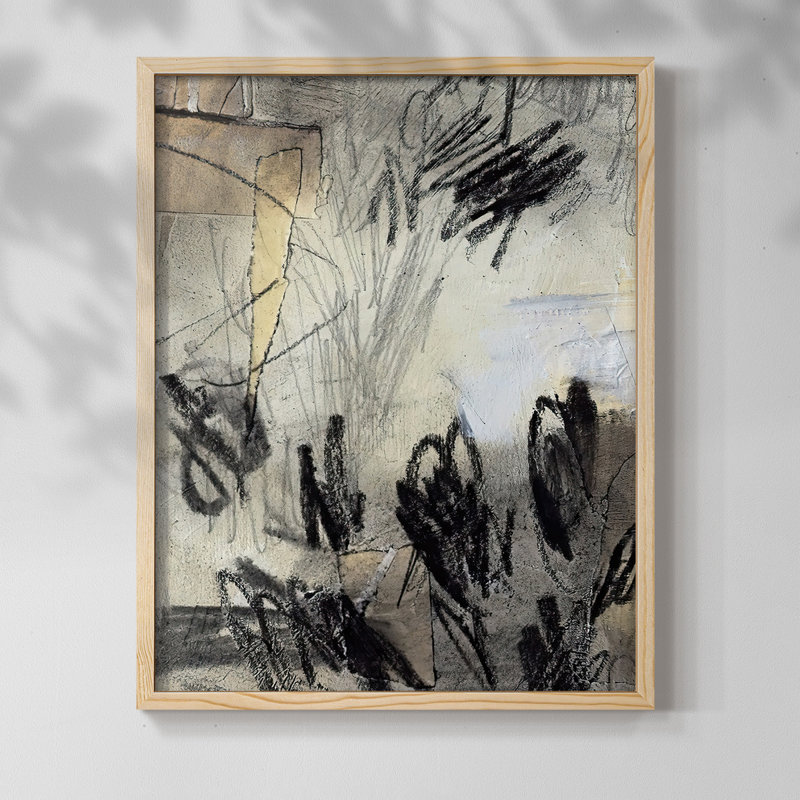 «MaskedNotesIV», reproduction encadrée en bois massif, H 11 po x l 9 po
