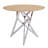37 Inch Round Dining Table With Metal Legs, Perfect For Small Spaces And Modern Interiors, Seats 2 To 4 People, Burlywood Finish-1034998167