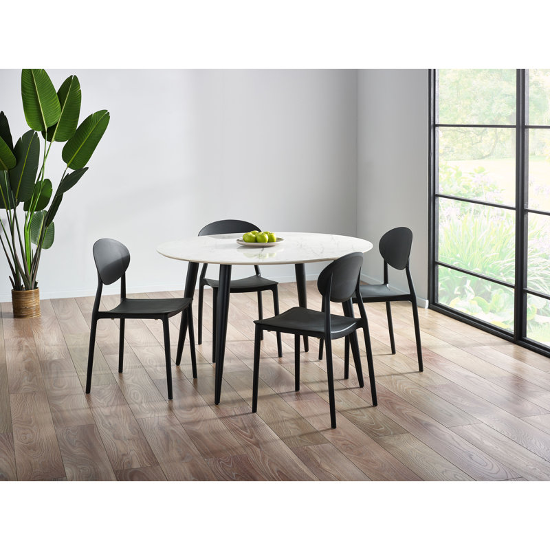 Chantilly 4 - Person Dining Set, Black
