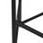 Trion Abstract Black Bench with White Boucle Upholstery