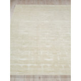 Camora Modern Handmade Silky Nylon Beige Area Rug