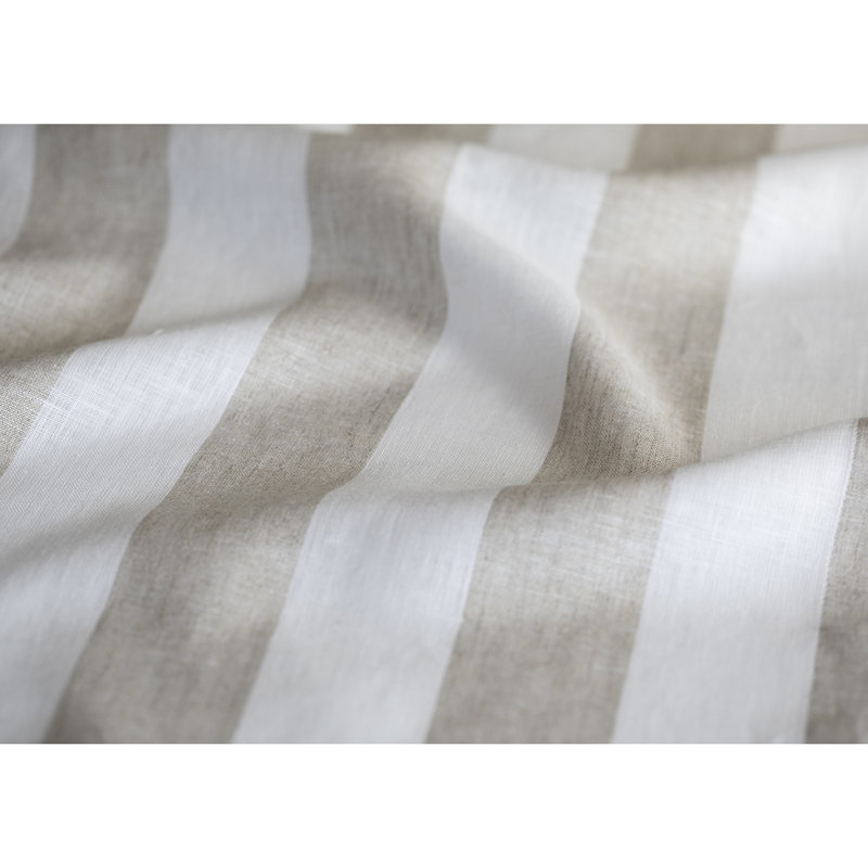 Natural and White Cabana Stripe Linen Placemats Set of 4