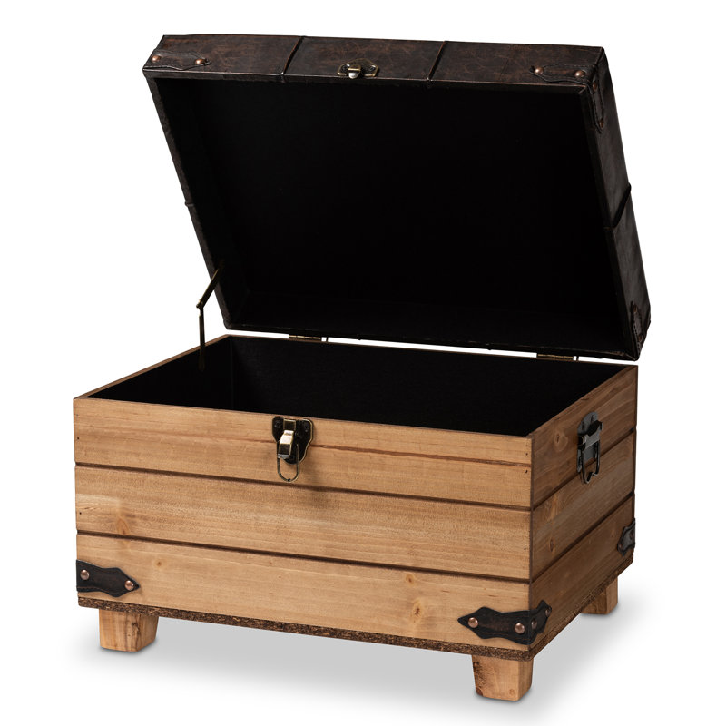Gadberry Faux Leather Ottoman