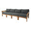 Monterey Teak Outdoor Deluxe Sofa with Sunbrella Cushions-161959522