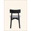 Chaise d'appoint en lin véritable gris et finition noire