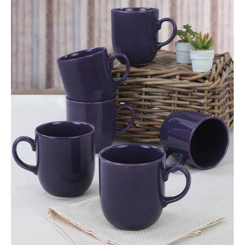 Ensemble de grandes tasses à café Caity, Mauve