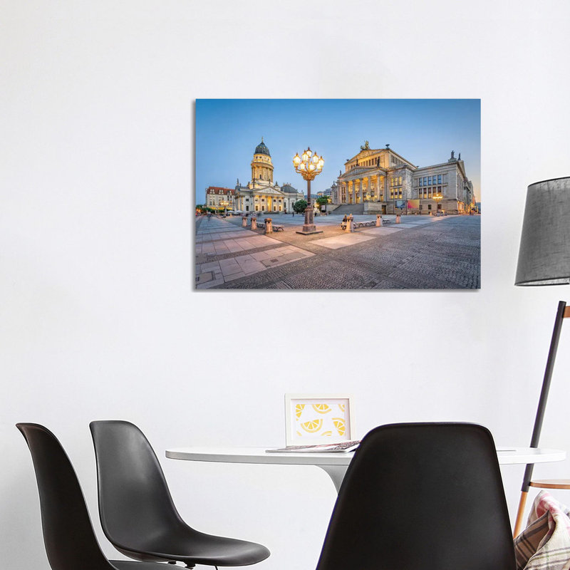 Konzerthaus Berlin (Concert Hall Berlin) and Neue Kirche at the Gendarmenmarkt 1 Piece Wrapped Canvas Wall Art