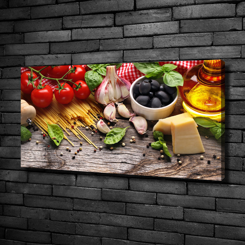Italian Food - Wrapped Canvas Print, 50cm H x 100cm W