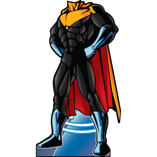 SS11191 Super Hero Titan de l'espace et du temps debout dans une découpe en carton debout