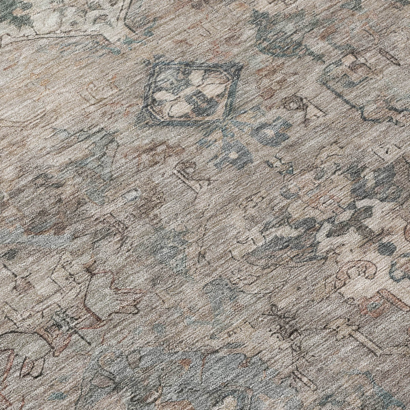 Tapis intérieur / extérieur lavable à la machine Mattis ACN2320 Global, Rectangle 10 pi x 14 pi