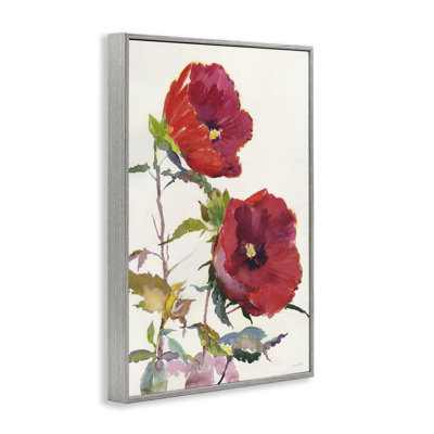 Bold Red Poppies Framed Giclee Art by Theresa Heidel