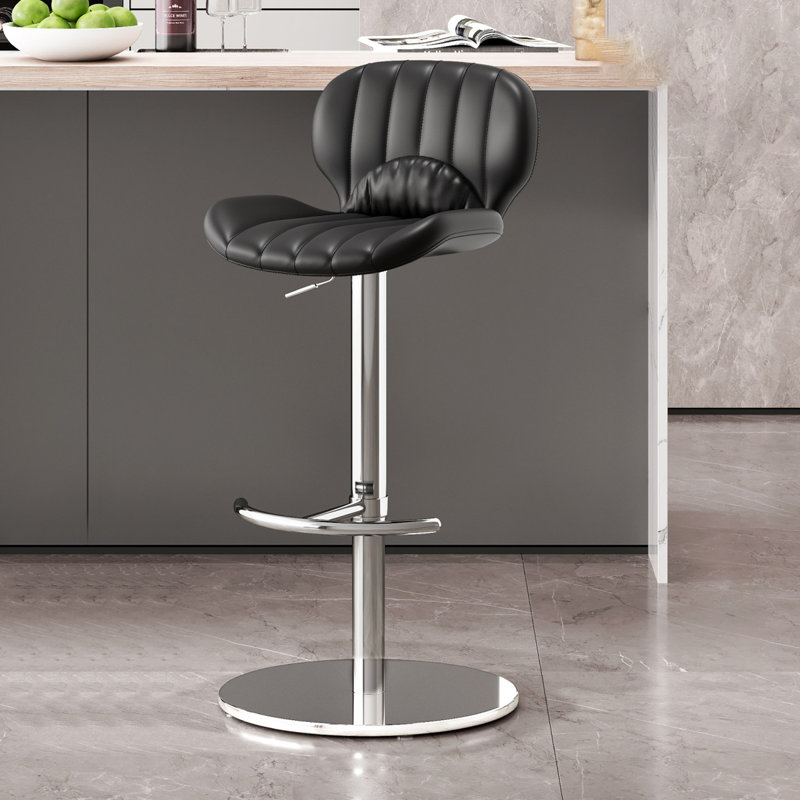 Chaise d'appoint noire et argentée (dossier de 2), 2