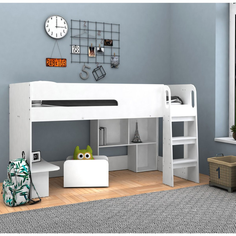 Isenberg Single (3') Mid Sleepers with Storage Included with Desk Included