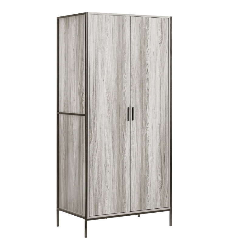 Oscar 2 Door Wardrobe, Grey