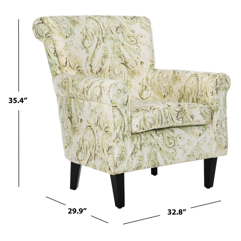 Fauteuil de 30 po de largeur, 100 % polyester vert