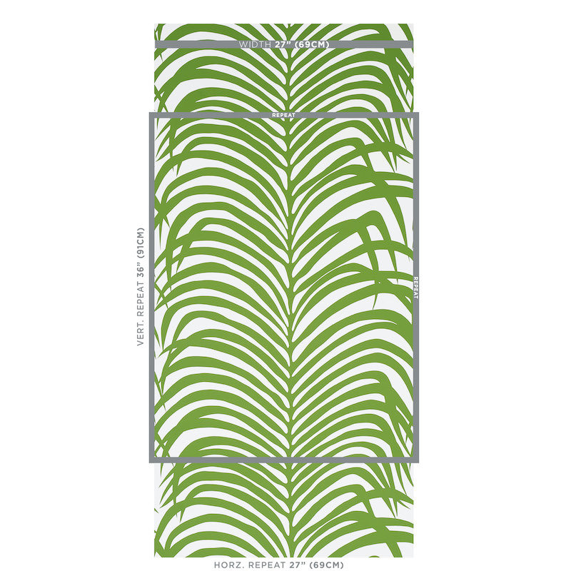 Zebra Palm Wallpaper, Jungle