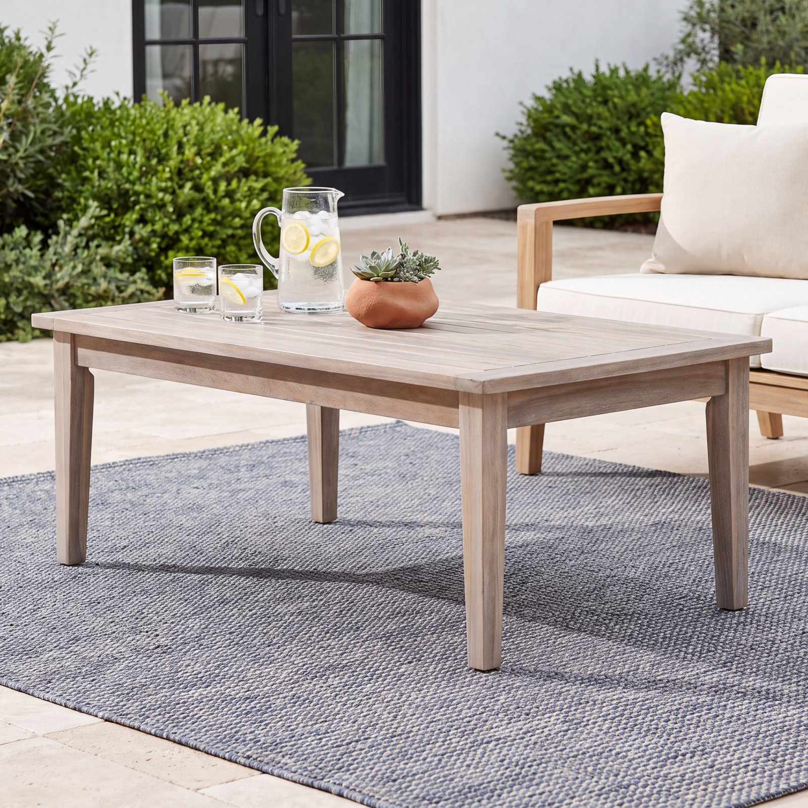 Amina 46" Acacia Patio Table