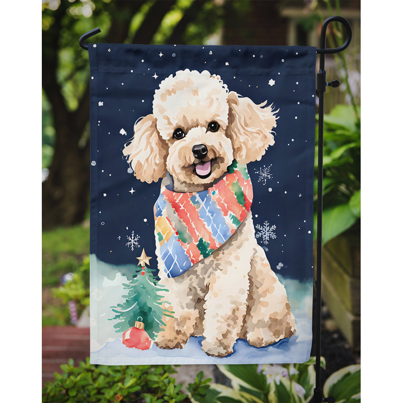 Double Sided Polyester Christmas, 15.5" H x 11.25" W