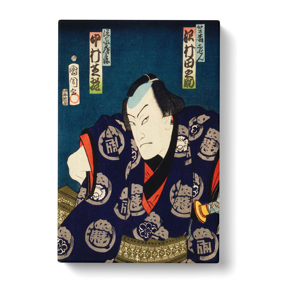 The Portrait Of An Actor In Robes by Toyohara Kunichika - Wrapped Canvas