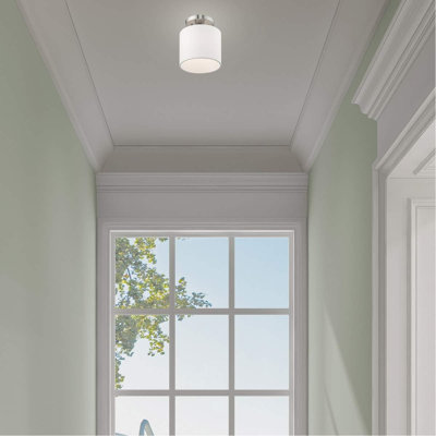 Livex Lighting, 41094-91, Meridian, Semi-Flish, 1 lumière, nickel brossé