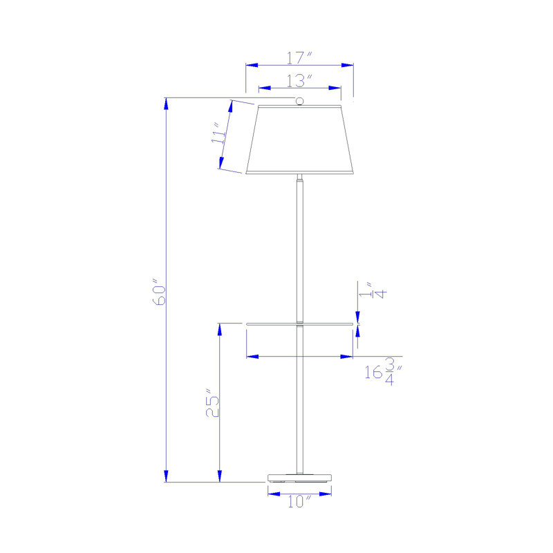 Lampe sur pied 60 po Hillsboro