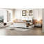 Grand lit plateforme avec lit gigogne simple TG et 2 tiroirs de rangement larges en blanc-1629341735