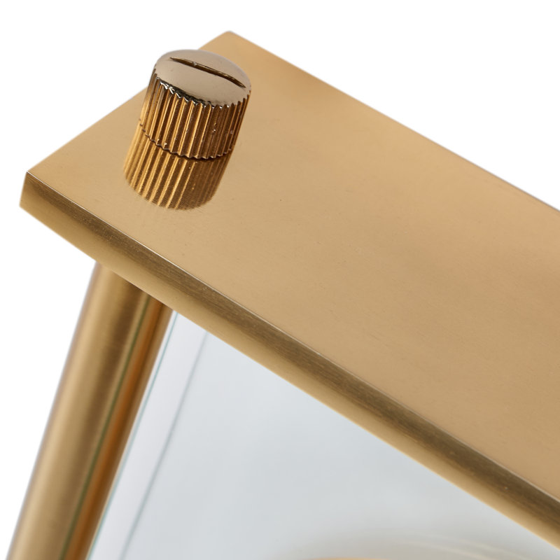 Roman Numeral Metal Electric Tabletop Clock, Gold