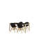 Cebastian - Person Solid Wood Solid Wood Top Four Leg Dining Set