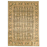High-Quality Hand-Knotted Black Area Rug