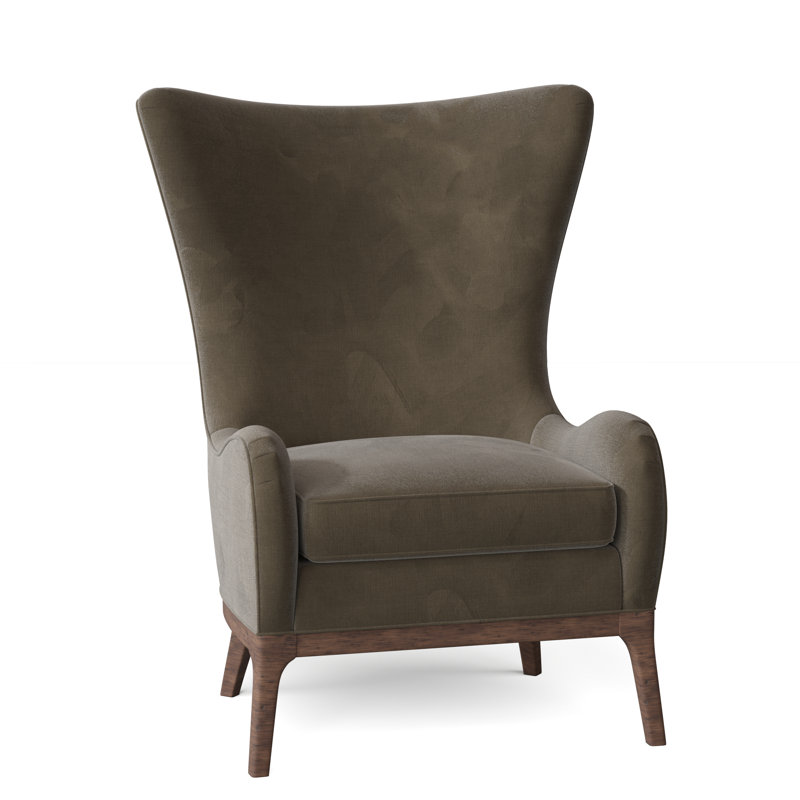 Casper Upholstered Wingback Chair, Tobacco, 9107 Linen