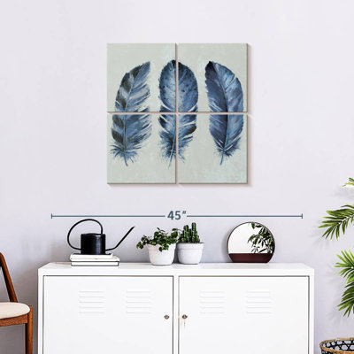 Kerner Indigo Blue Feathers II