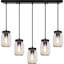 Luminaire bocal en verre 5 lumières Mason