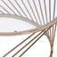 Élégante table basse avec base champagne et verre transparent - Structure de table moderne en métal de couleur addition, 32 x 32 x 18 po, 33 lb