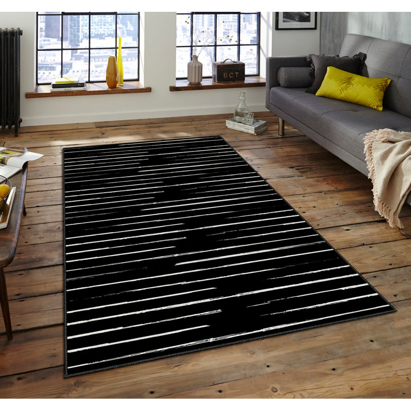 Tapis luxueux (5,2 x 7,5 pi), 100% polyester, 740 g / m² | Tissu de velours doux avec envers en feutre antidérapant, éponge stratifiée pour le confort | Facile à nettoyer, lavable à la machine à 86 ° F | Idéal pour décorer un salon ou une chambre à coucher