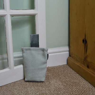 Herringbone Fabric Wedge Floor Stop