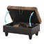 Repose-pieds en cuir Kayda-2088504152
