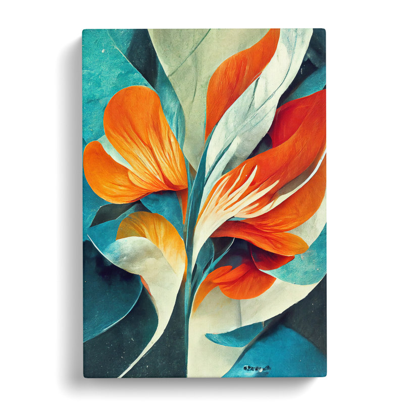 Abstract Floral No.4 - Wrapped Canvas, 50cm H x 35cm W x 3cm D