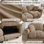 Ensemble de canapé modulaire surdimensionné en chenille avec coussins et 2 repose-pieds, beige taupe-1775610280-1775610283