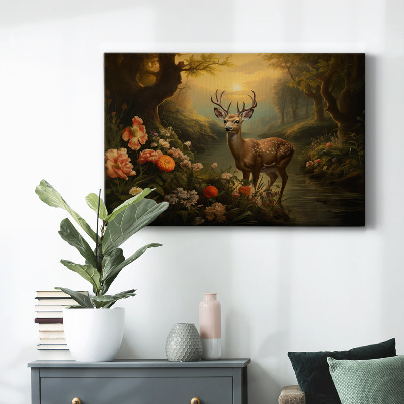 Animaux, série de paysages, H 18 po x l 27 po